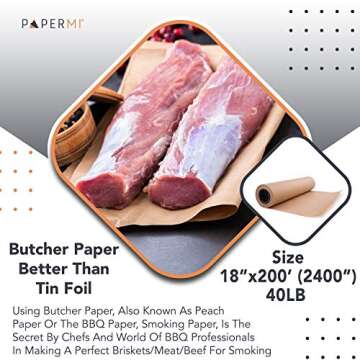Brown Kraft Butcher Paper Roll for BBQ and Baking