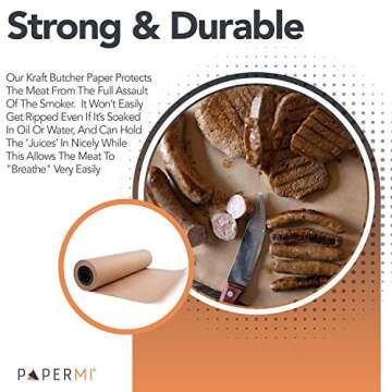 Brown Kraft Butcher Paper Roll for BBQ and Baking