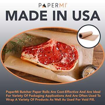 Brown Kraft Butcher Paper Roll for BBQ and Baking