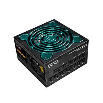 EVGA 850 G5, 80 Plus Gold 850W, Fully Modular, ECO Mode with Fdb Fan, 100% Japanese Capacitors, 10 Year Warranty, Compact 150mm Size, Power Supply 220-G5-0850-X1