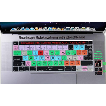 XSKN Logic Pro X Keyboard Cover for MacBook Pro 2019 2020
