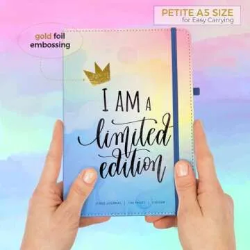 MESMOS A5 Vegan Leather Lined Journal for Women, Inspirational and Cute Writing Leather Journals for Women, Hardcover Pretty Notebooks for Writing (Pastel Dreamwave)