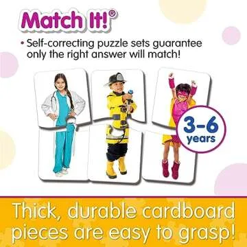 The Learning Journey: Match It! - Who Am I? - 20 Piece Self-Correcting Matching Puzzle Set - Diversity Toys for Toddlers Ages 3 and Up - Award Winning Toys