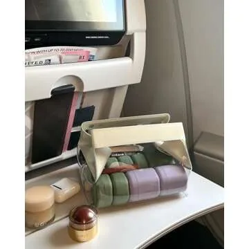 Cadence Parcel - Clear Dopp Kit with Magnetic Closure - Durable and Leak-Resistant Travel Toiletry Kit - TSA-Compliant and Modular Design - Small Hygiene Bag for Travel Essentials - 1 Qt