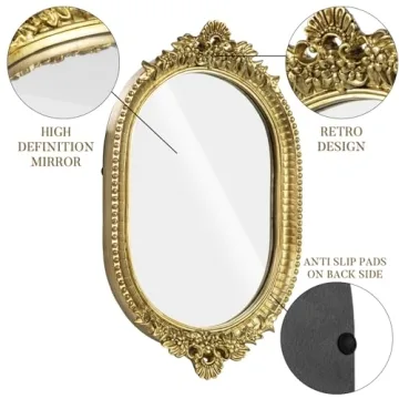 Elegant Vintage Decorative Mirror Tray for Home Decor