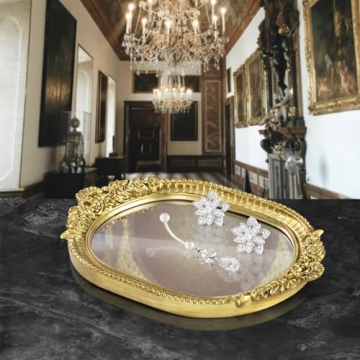 Elegant Vintage Decorative Mirror Tray for Home Decor