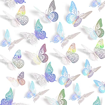 Vibrant SAOROPEB 3D Butterfly Wall Decor 48 Pcs