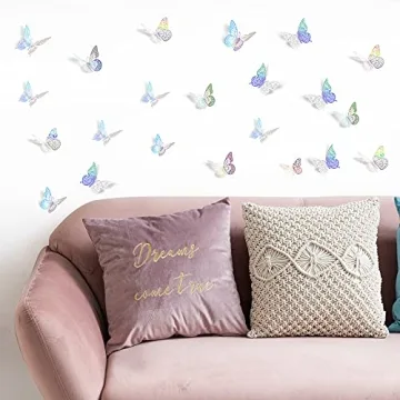 Vibrant SAOROPEB 3D Butterfly Wall Decor 48 Pcs