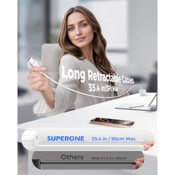 SUPERONE Retractable iPhone Charger with Fast Charging
