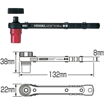 Vessel TD-73MC Ratchet Screwdriver Set - Compact & Durable