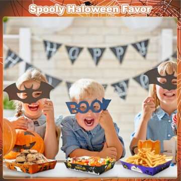 SRGARH 30pcs Halloween Candy Bowl, Halloween Plates Disposable, Halloween Paper Plates Disposable Fo...