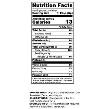 Terrasoul Organic Carob Powder - Healthy Cocoa Alternative