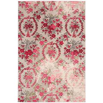 SAFAVIEH Monaco Accent Rug 4x5'7 Pink Floral Design