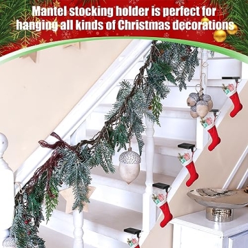 Zonon Christmas Stocking Holders for Mantle - 4 Pack