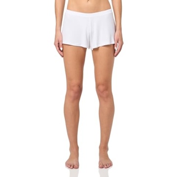 Florence by Mills Women's Sleepwear Cozy Ribbed Short - White S