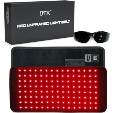 UTK Red Light Therapy Pad for Body Pain Relief, LED 660＆850nm Wearable Wrap Deep Therapy Belt with...