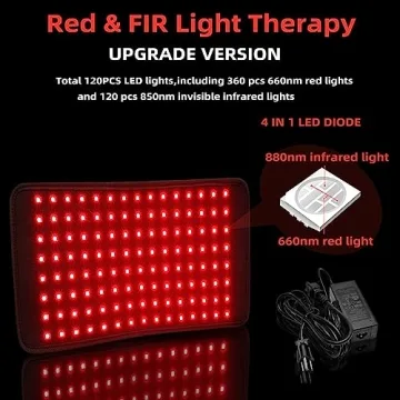 Optimized UTK Red Light Therapy Pad for Pain Relief