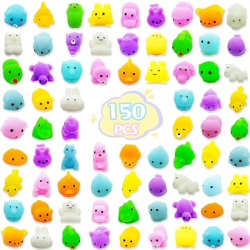 150 Pcs Kawaii Squishies - Mini Stress Relief Toys for Kids, Perfect for Parties & Classroom Rewards
