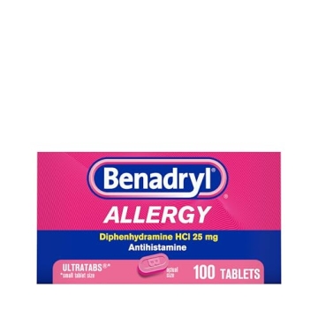 Benadryl Ultratabs Antihistamine Allergy Relief Medicine, 100 ct