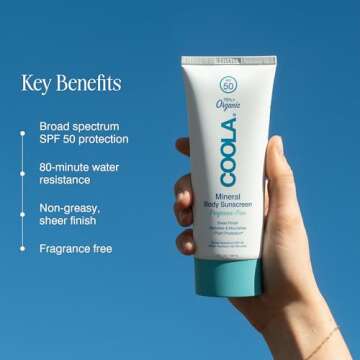COOLA Organic Mineral Sunscreen & Sunblock Body Lotion, Skin Care for Daily Protection, Broad Spectrum SPF 30, Fragrance Free,5 Fl Oz (Pack of 1)