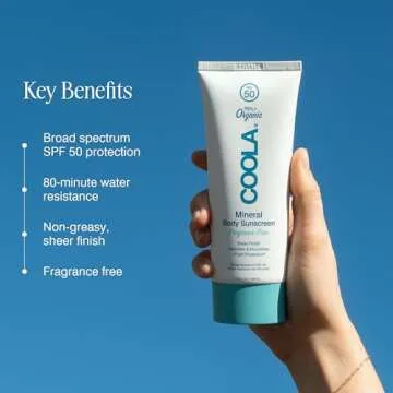 COOLA Organic Mineral Sunscreen & Sunblock Body Lotion, Skin Care for Daily Protection, Broad Spectrum SPF 30, Fragrance Free,5 Fl Oz (Pack of 1)