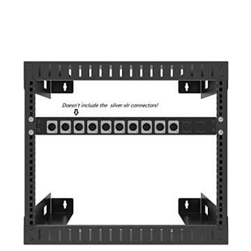 Jingchengmei 12 Port Hinged Patch Panel - 1U Rack Audio