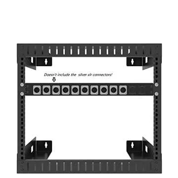 Jingchengmei 12 Port Hinged Patch Panel - 1U Rack Audio