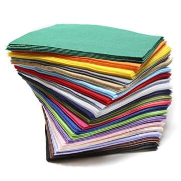 Barcelonetta | Felt Fabric Sheets | 9" x 12" Inch | 5 Pieces | 1.5mm Thick | DIY Arts & Crafts, Patchwork Sewing, Felt Paper (White)