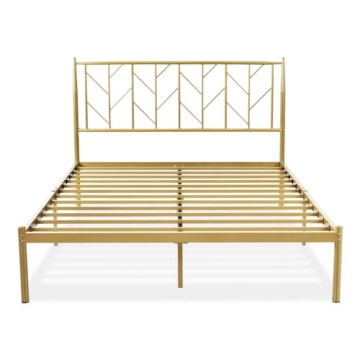 Allewie Vintage Full Size Bed Frame with Storage