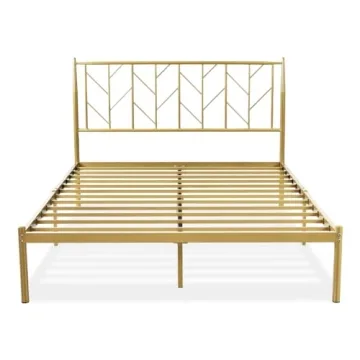 Allewie Vintage Full Size Bed Frame with Storage
