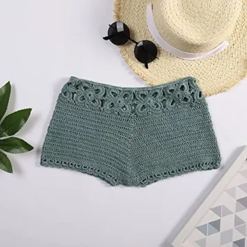 Chic Knitted Crochet Women's Summer Shorts for Comfort