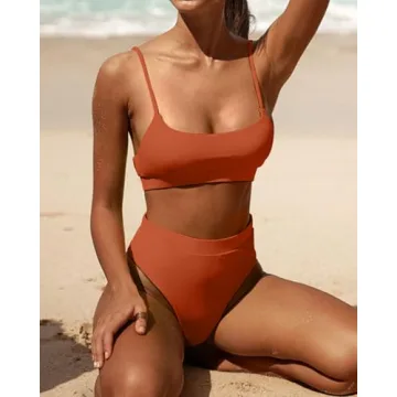 MELYUM Womens High Waisted Bikini Set Padded Bathing Suit