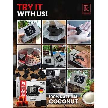 Premium 84 pcs Coconut Hookah Charcoal Coals – 100% Natural