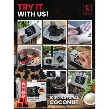 Premium 84 pcs Coconut Hookah Charcoal Coals – 100% Natural