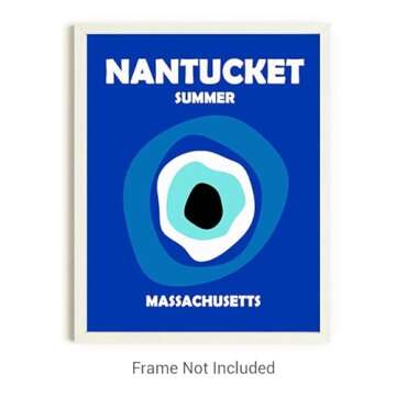 Preppy Travel Prints No.16 Wall Art Decor - 8x10 UNFRAMED Abstract Aesthetic Boho Indie Matisse-Insp...