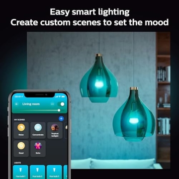 Philips Hue Smart Light Starter Kit - Color Ambiance Bulbs