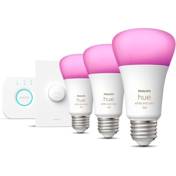 Philips Hue Smart Light Starter Kit - Color Ambiance Bulbs