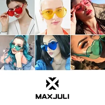 MAXJULI Heart Sunglasses for Stylish Women and Teens
