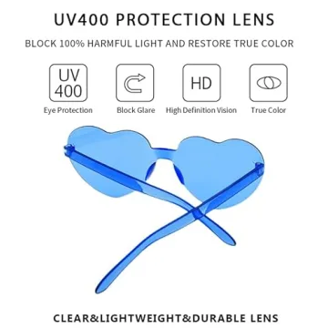 MAXJULI Heart Sunglasses for Stylish Women and Teens