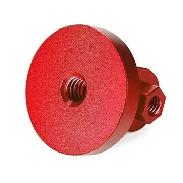 HSU Tripod Mount Adapter for GoPro, Aluminum GoPro Tripod Adapter with Thumbscrew for GoPro Hero 13, 12, 11, 10, 9, 8, 7, 6, Max AKASO Campark DJI Osmo Action Cameras Insta360 Ace Pro and More (Red)