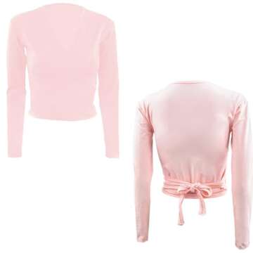 Stylish Bezioner Ballet Wrap Top for Girls Dance Sweater