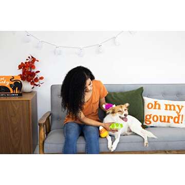 Pearhead Halloween Candy Dog Toys, Set of 3, Plush Dog Toys, Squeaky Dog Toy, Holiday Pet Toys, Must...