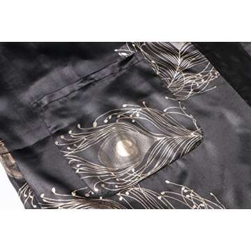 Valennia Long Floral Satin Kimono Robe for Women