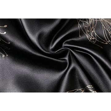 Valennia Long Floral Satin Kimono Robe for Women