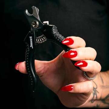 Blackworks Pet Nail Clipper, Non-Slip Comfort Grip Handle, Stainless Steel Blades, Removable Saftey Guard, Perfect for Medium & Large Size Dogs, Large