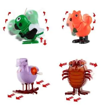 Laxdacee Wind-Up Toys, 24 Pack Assorted Mini Toy for Kid Party Favors, Pinata Goody Bag Filler Stocking Stuffers for Boy Girl Children, Birthday Gifts Carnival Small Prizes Classroom Incentive Reward