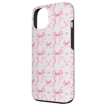 Stylish iPhone 13 Pink Ribbons and Bows Case