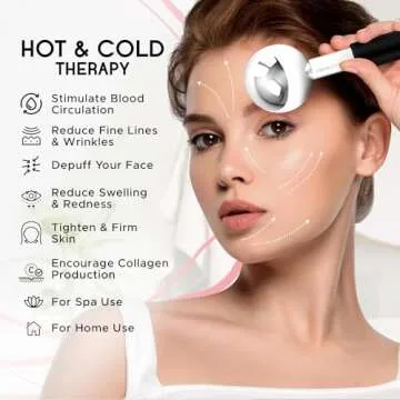 Ice Globes for Facials | Unbreakable Steel Cooling Roller | Cryo Sticks for Face | Massager for Face Neck & Eyes | Skin Care for Dark Circles, Puffiness, Wrinkles, Collagen Production (BLACK)