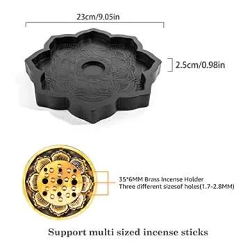 Mooncraftlogy Lotus Tray for Incense & Crystal Display