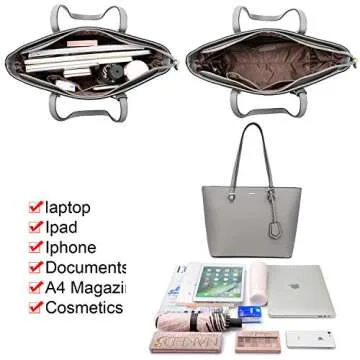 Handbags for Women Shoulder Bags Tote Satchel Hobo 3pcs Purse Set